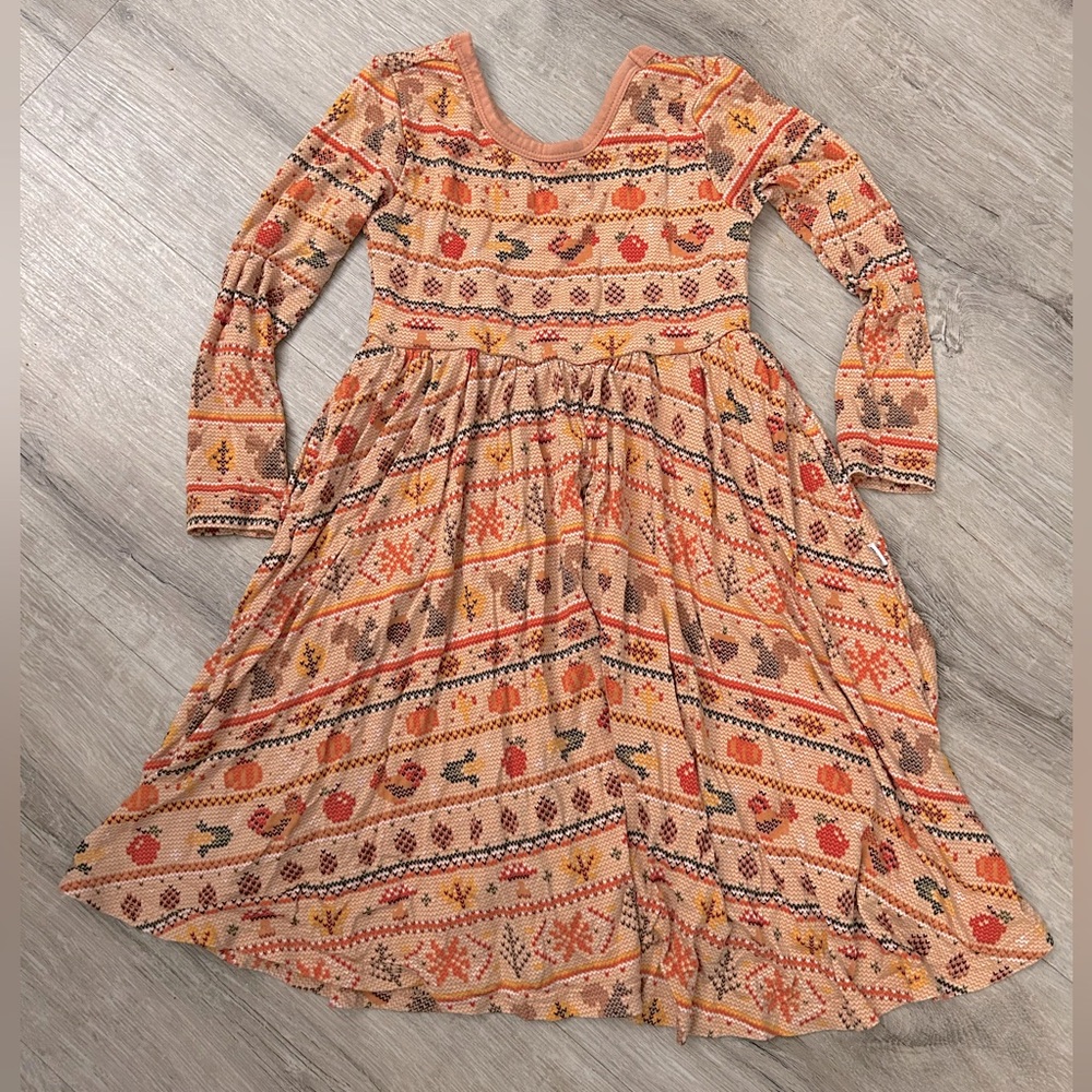Little Sleepies Harvest Fair Isle Dress